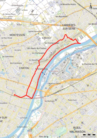 Carte de la marche Carrières-sur-Seine