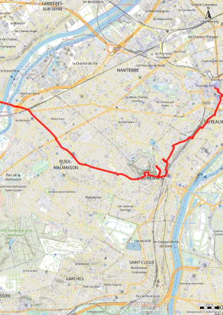 Carte de la marche Suresnes / Mont-Valérien