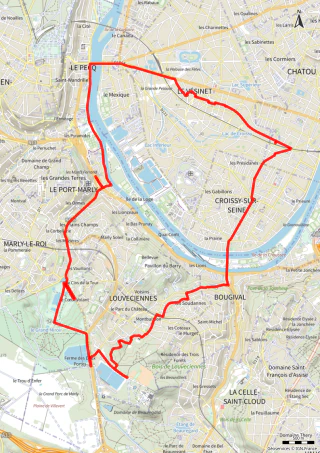 Carte de la marche Louveciennes / Marly-le-Roi