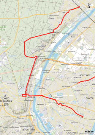 Carte de la marche Maisons-Laffitte II