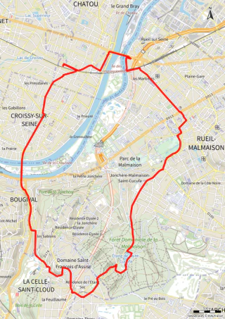 Carte de la marche La Celle-Saint-Cloud