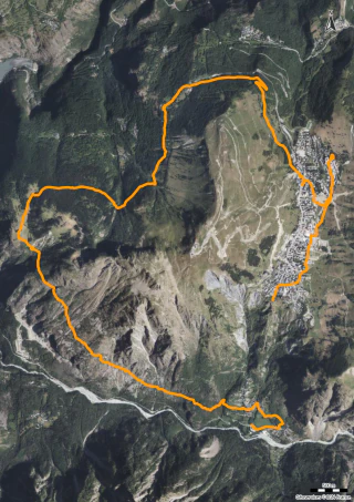 Carte de la marche GR 54C – Les Deux Alpes