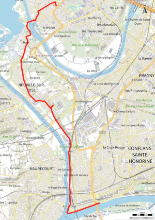 Carte de la marche Cergy