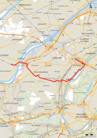 Carte de la marche Mont-Valérien / Puteaux