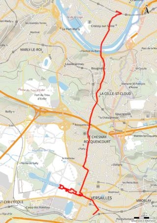 Carte de la marche Château de Versailles
