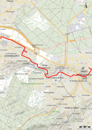 Carte de la marche Chambourcy