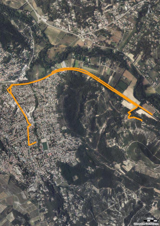 Carte de la marche Velaux à vélo
