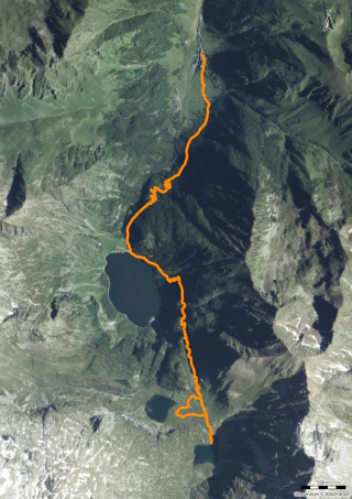 Carte de la marche GR-10 Trois lacs